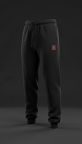 Deep Black Heavyweight Minimal Sweatpants