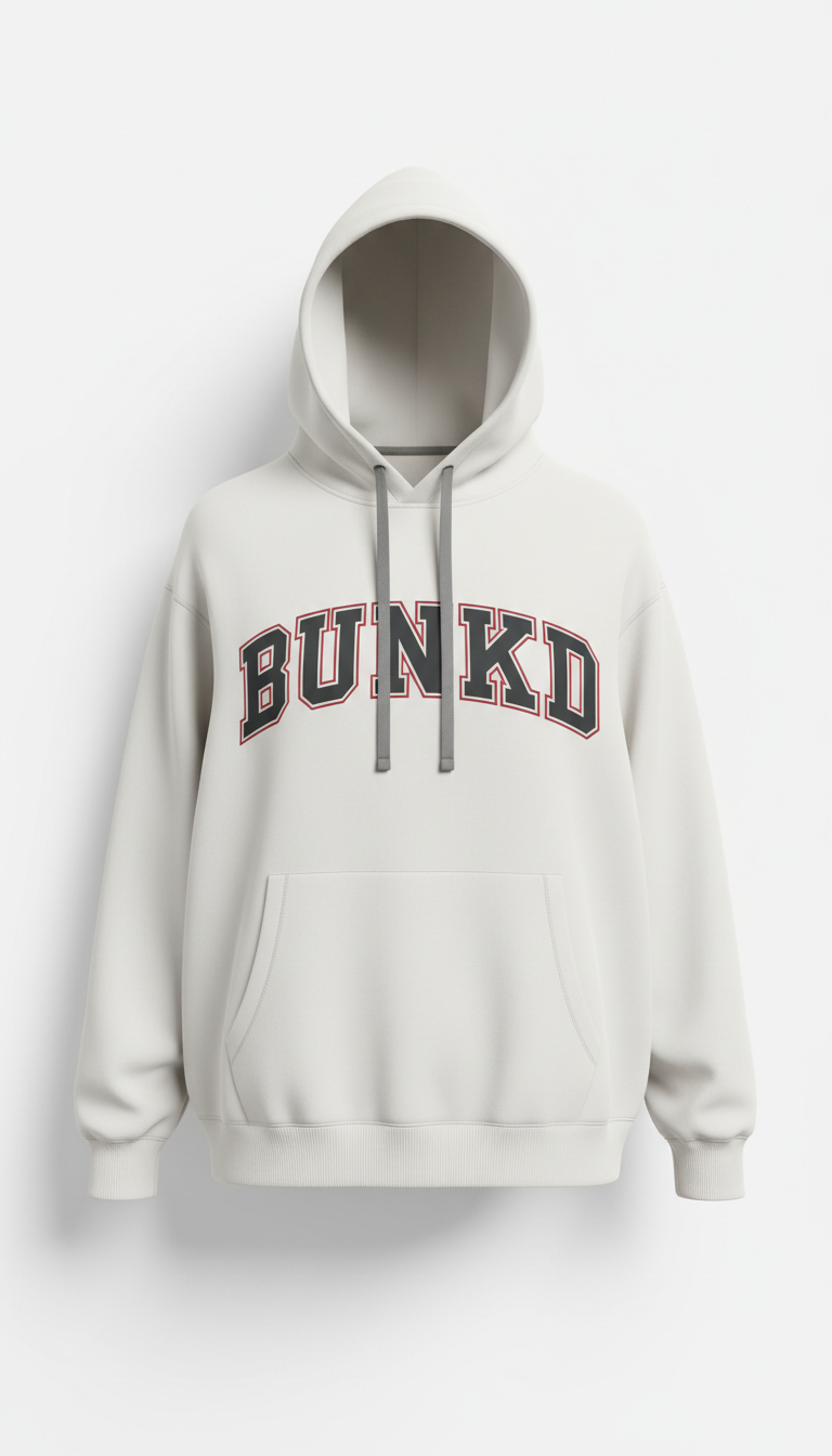 Oversized Off-White Hoodie Bold Print
