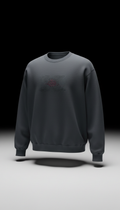 Slate Gray Crewneck Tonal Embroidery