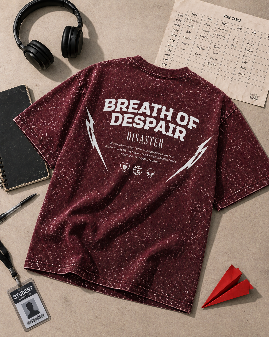 BREATH OF DESPAIR: STILL STANDING(ACID WASHED TEE)
